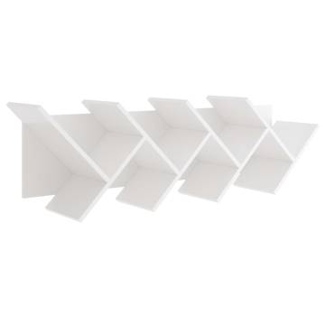 FMD Hanging Geometric Bookshelf White - Unique Wall Display