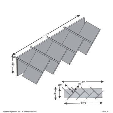 FMD Hanging Geometric Bookshelf White - Unique Wall Display