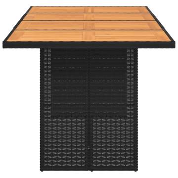 Stylish Garden Table with Acacia Wood Top - 190x80 cm