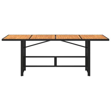 Stylish Garden Table with Acacia Wood Top - 190x80 cm