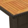 Stylish Garden Table with Acacia Wood Top - 190x80 cm