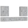 8 Piece Concrete Grey TV Cabinet Set - Stylish & Practical