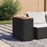 Garden Side Table with Wooden Top - Stylish Outdoor Furniture