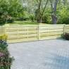 Garden Gates 2 pcs Impregnated Pinewood 150x75 cm Green Size 150 x 75 cm 