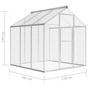 Outdoor Aviary Aluminium 183x178x194 cm for Birds