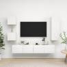 5 Piece TV Cabinet Set High Gloss White Engineered Wood Colour high gloss white Quantity in Package 5 Height 90 cm 