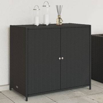 Garden Storage Cabinet Black 83x45x76 cm - Durable & Stylish