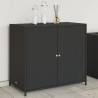 Garden Storage Cabinet Black 83x45x76 cm Poly Rattan Colour black 