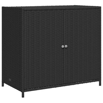 Garden Storage Cabinet Black 83x45x76 cm - Durable & Stylish