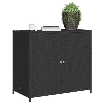 Garden Storage Cabinet Black 83x45x76 cm - Durable & Stylish