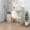 Desk with Drawers Sonoma Oak 110x50x76 cm Engineered Wood Colour sonoma oak 