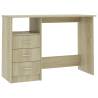 Sleek Desk with Drawers - Sonoma Oak 110x50x76 cm