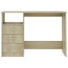 Sleek Desk with Drawers - Sonoma Oak 110x50x76 cm