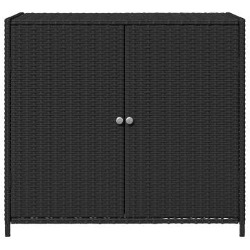 Garden Storage Cabinet Black 83x45x76 cm - Durable & Stylish