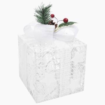 Decorative Christmas Gift Boxes | 3 pcs White - Indoor & Outdoor