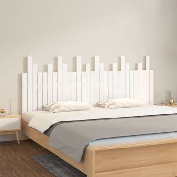 Elegant Wall Headboard White 185x3x80 cm Solid Pine Wood