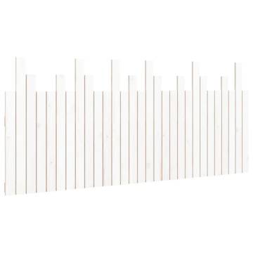 Elegant Wall Headboard White 185x3x80 cm Solid Pine Wood