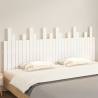 Elegant Wall Headboard White 185x3x80 cm Solid Pine Wood