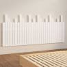 Elegant Wall Headboard White 185x3x80 cm Solid Pine Wood