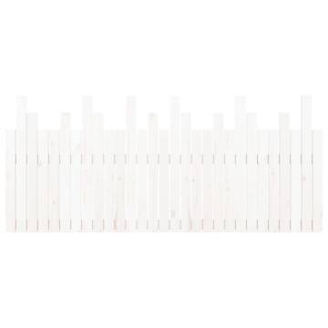 Elegant Wall Headboard White 185x3x80 cm Solid Pine Wood