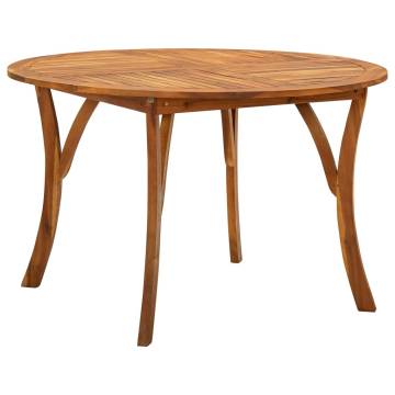 Garden Table Ø120 cm - Solid Acacia Wood for Outdoor Charm