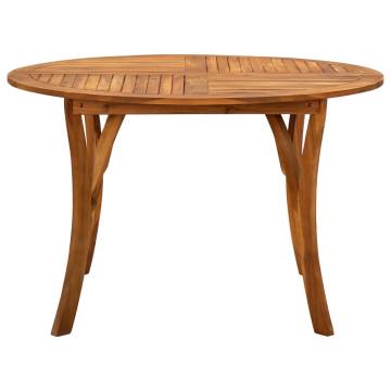 Garden Table Ø120 cm - Solid Acacia Wood for Outdoor Charm