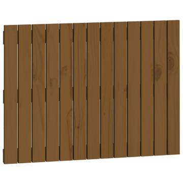 Elegant Honey Brown Wall Headboard - Solid Pine Wood