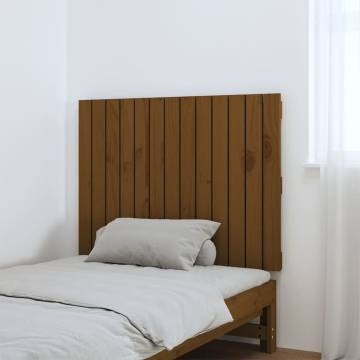 Elegant Honey Brown Wall Headboard - Solid Pine Wood