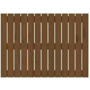 Elegant Honey Brown Wall Headboard - Solid Pine Wood