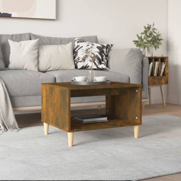 Coffee Table Smoked Oak - Stylish & Functional 60x50x40 cm