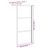 Walk-in Shower Wall 80x195 cm - Frosted ESG Glass Black