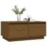 Honey Brown Solid Pine Coffee Table - Elegant & Spacious