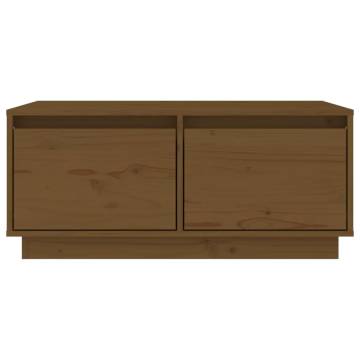 Honey Brown Solid Pine Coffee Table - Elegant & Spacious