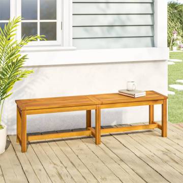 Solid Acacia Garden Bench 150x35x45 cm - Durable & Stylish