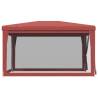 Red Party Tent 3x4m with Mesh Sidewalls - Durable & Stylish