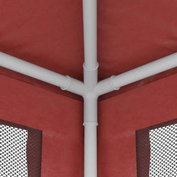 Red Party Tent 3x4m with Mesh Sidewalls - Durable & Stylish