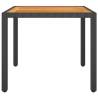 Garden Table Black 90x90x75 cm - Stylish Poly Rattan Furniture