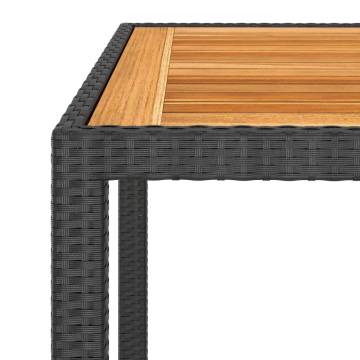 Garden Table Black 90x90x75 cm - Stylish Poly Rattan Furniture