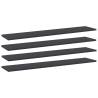 Bookshelf Boards 4 pcs Grey 100x20x1.5 cm Engineered Wood Colour grey Size 100 x 20 x 1.5 cm Quantity in Package 4 