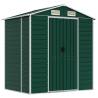 Garden Shed Green 191x130x198 cm Galvanised Steel - Durable Storage