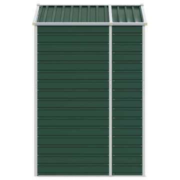 Garden Shed Green 191x130x198 cm Galvanised Steel - Durable Storage