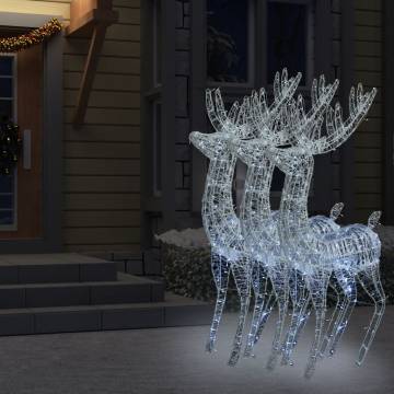 XXL Acrylic Christmas Reindeers - 250 LED (3 pcs, 180 cm)