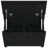 Storage Box Black 60x32x45.5 cm - Solid Pine Wood