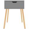 Stylish Grey Bedside Cabinet - Durable Engineered Wood