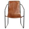 Relaxing Brown Leather Armchair - Vintage Style Comfort