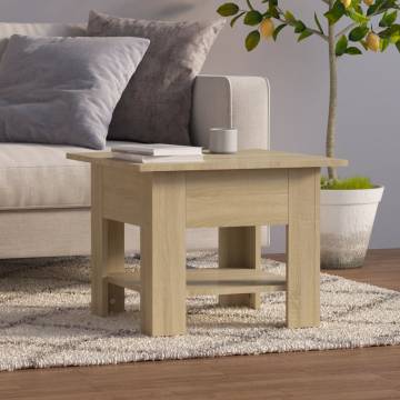 Stylish Sonoma Oak Coffee Table - 55x55x42 cm