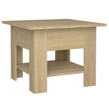 Stylish Sonoma Oak Coffee Table - 55x55x42 cm