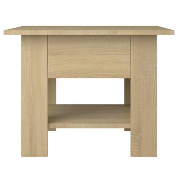 Stylish Sonoma Oak Coffee Table - 55x55x42 cm