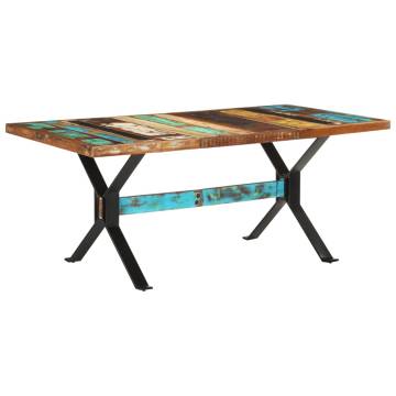 Solid Reclaimed Wood Dining Table 180x90 cm | Unique Design