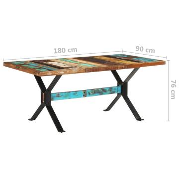 Solid Reclaimed Wood Dining Table 180x90 cm | Unique Design